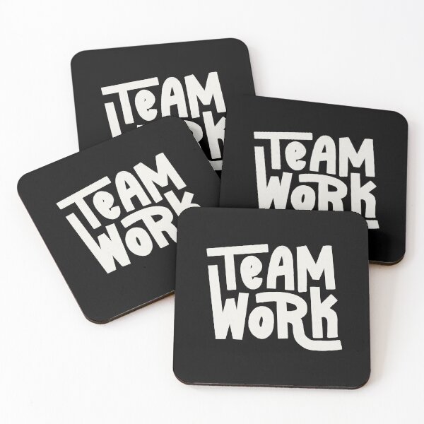 Item preview, Team Work Lettering (White) designed and sold by PepAndGrace.
