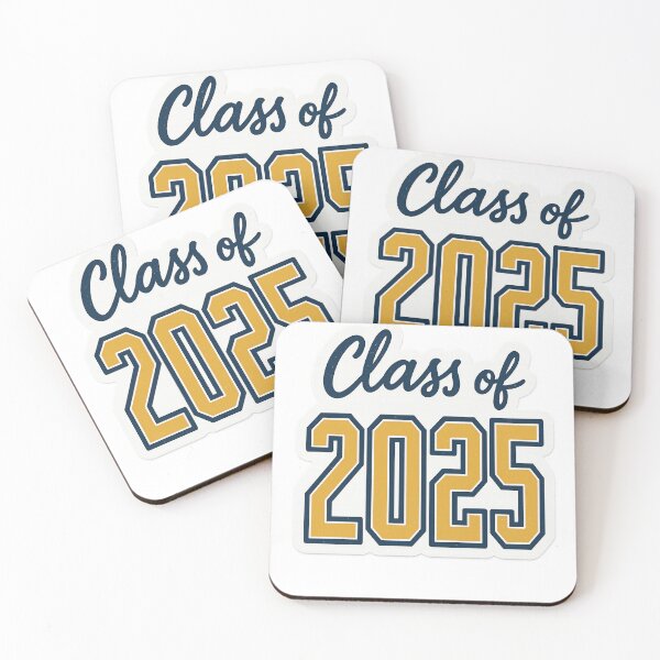 Item preview, Class of 2025 Graduation Art – Varsity Style Gold & Navy Design designed and sold by Trendy Sticker & Merch Collection - Express Yourself.