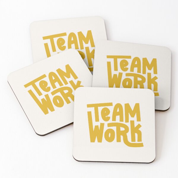 Item preview, Team Work Lettering (Yellow) designed and sold by PepAndGrace.