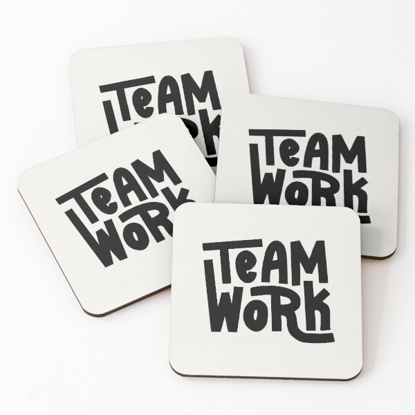 Item preview, Team Work Lettering (Black) designed and sold by PepAndGrace.