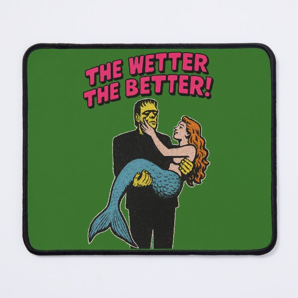 Item preview, The Wetter the Better – Funny Monster & Mermaid Retro Mashup Design designed and sold by Victor Shadehorn.
