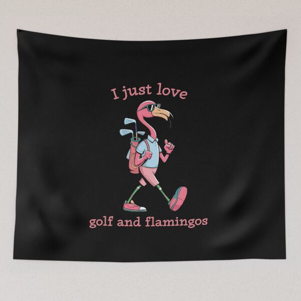 Item preview, I love golf and flamingos, Flamingo in Sunglasses, Flamingo Fashion,  Summer Vibes, Flamingo Art, Summer Flamingo, Golfer Flamingo,  designed and sold by KolorellaS.