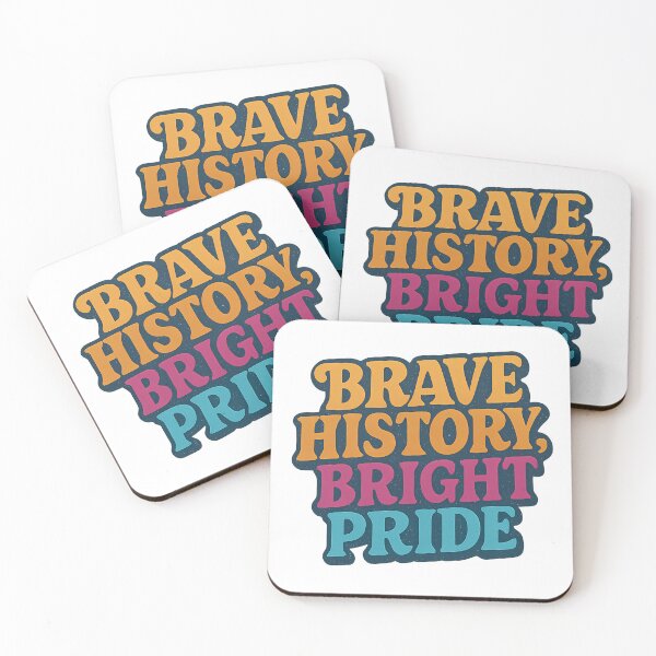Item preview, Brave History Bright Pride – Bold Typography designed and sold by Haus Of Sin.
