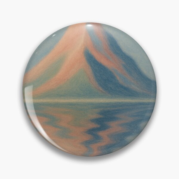 Item preview, Pastel Mountain Landscape with Sun and Water Reflection designed and sold by Wandertrace.