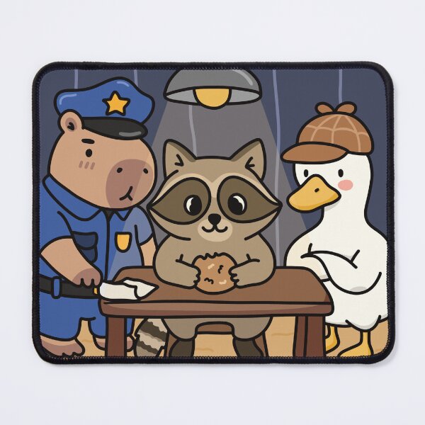 Item preview, Cozy Crime Scenes Capybara Cop, Goose Detective, Raccoon Thief Funny Animal Mystery designed and sold by Mimoshi ⭐⭐⭐⭐⭐.