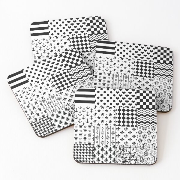 Item preview, White and Black Mixed Pattern Design  designed and sold by PatternTitan.