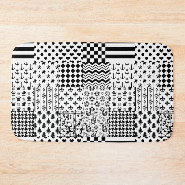 Item preview, White and Black Mixed Pattern Design  designed and sold by PatternTitan.