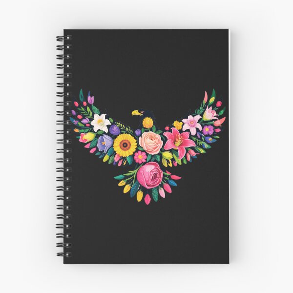Artikelvorschau, Adler-Silhouette aus bunten Blumen entworfen und verkauft von aipaint.