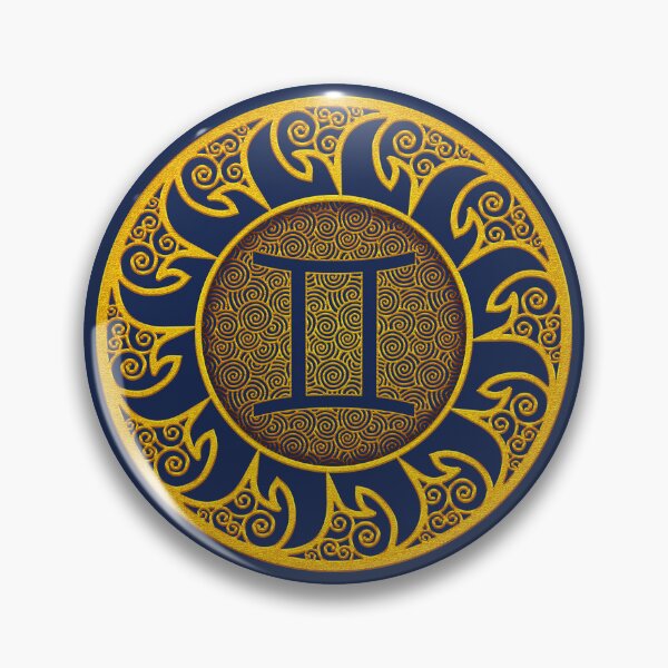 Item preview, Zodiac Gold Medallion - Gemini designed and sold by ifourdezign.