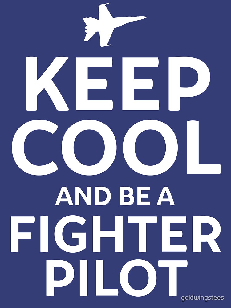 Keep Cool and Be a Fighter Pilot by goldwingstees