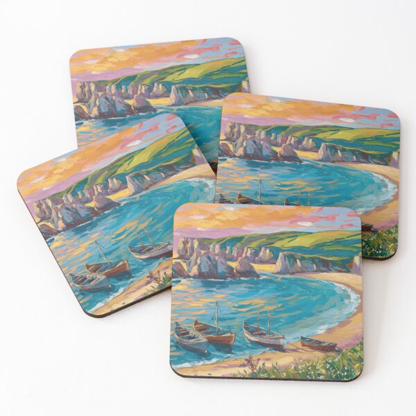 Item preview, Vibrant Coastal French Landscape: Brittany, France | Impressionist Painting  designed and sold by CARRAANN.