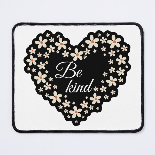 Item preview, be kind with heart and flower pattern designed and sold by PnrArtDesign.