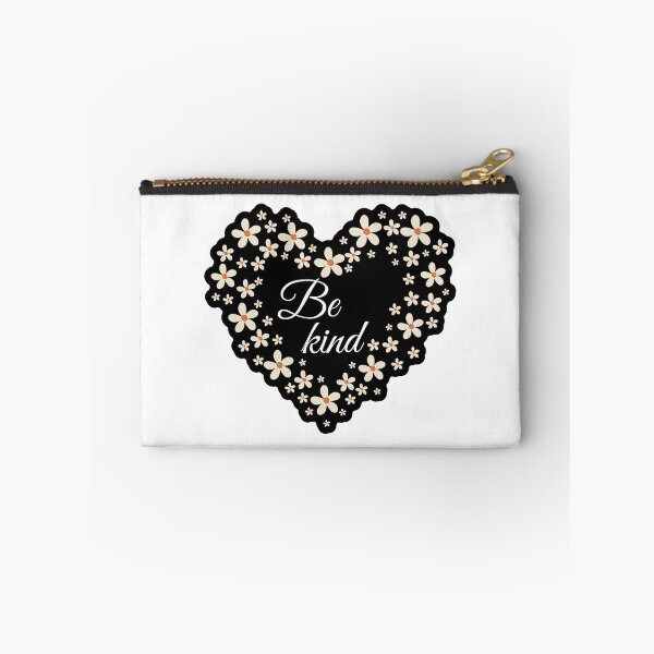 Item preview, be kind with heart and flower pattern designed and sold by PnrArtDesign.