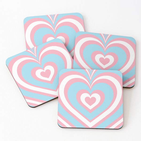 Item preview, Transgender Pride Flag Heart Pattern designed and sold by Jubilee Dream Designs.