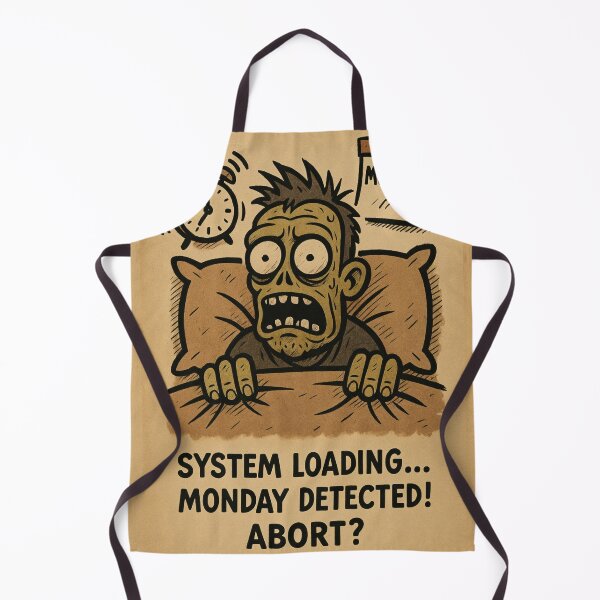 Item preview, Monday Mood Cartoon – System loading... Monday detected! Abort? Funny T-Shirt & Poster #3 designed and sold by BoBiloArt.