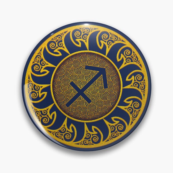 Item preview, Zodiac Gold Medallion - Sagittarius designed and sold by ifourdezign.