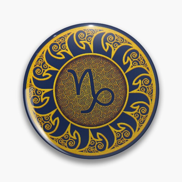Item preview, Zodiac Gold Medallion - Capricorn designed and sold by ifourdezign.