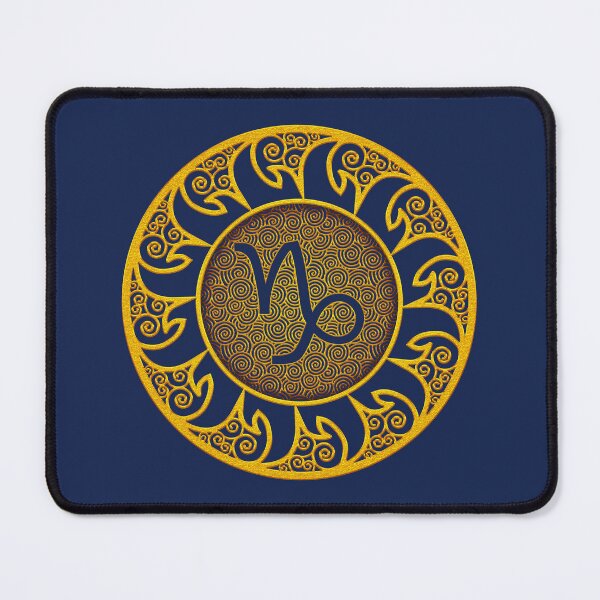 Item preview, Zodiac Gold Medallion - Capricorn designed and sold by ifourdezign.