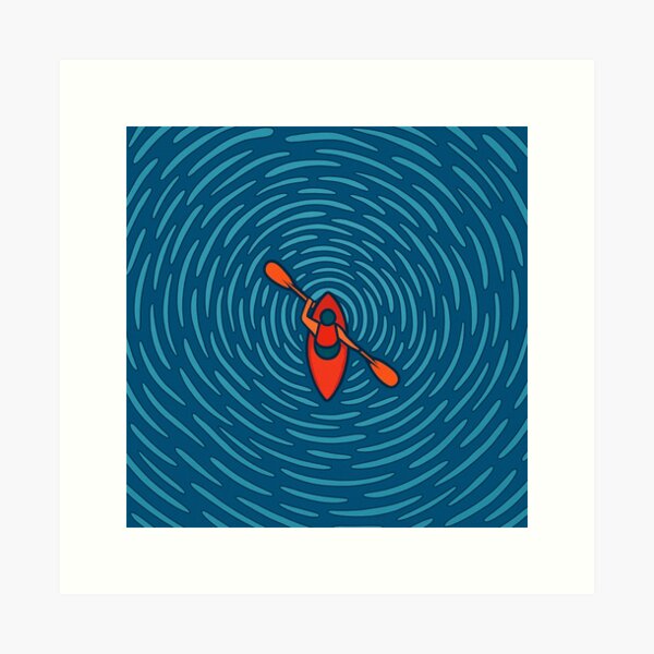 Item preview,  Kayaker in Whirlpool  designed and sold by Wandertrace.