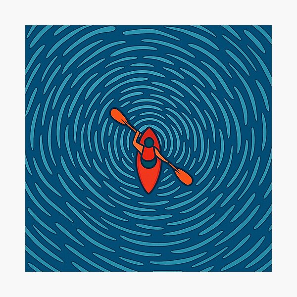 Item preview,  Kayaker in Whirlpool  designed and sold by Wandertrace.