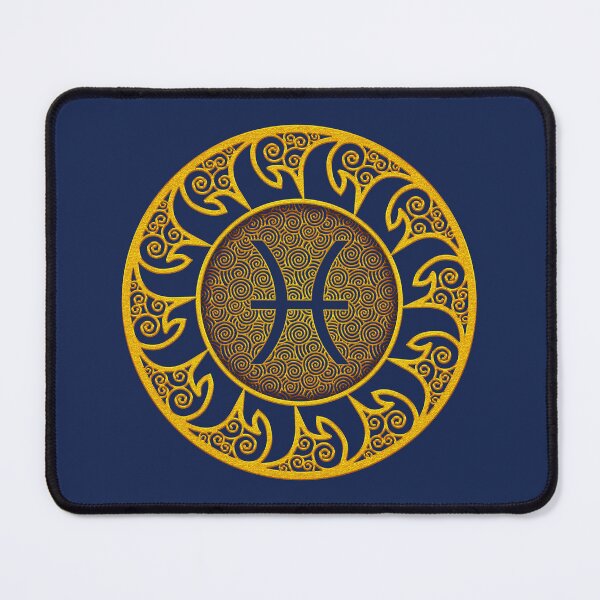 Item preview, Zodiac Gold Medallion - Pisces designed and sold by ifourdezign.
