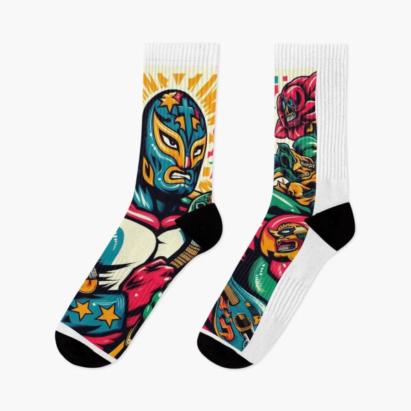 Artikelvorschau, Lucha Libre Power – Mexikanische maskierte Wrestler in kräftigen Farben entworfen und verkauft von ashokreddy343.