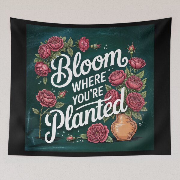 Item preview, Bloom Where You're Planted - Red Roses Design designed and sold by ForeverPrintsOK.