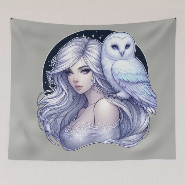 Item preview, Mystic White Owl Totem – Lunar Feminine Connection designed and sold by Roberta Calabrese.