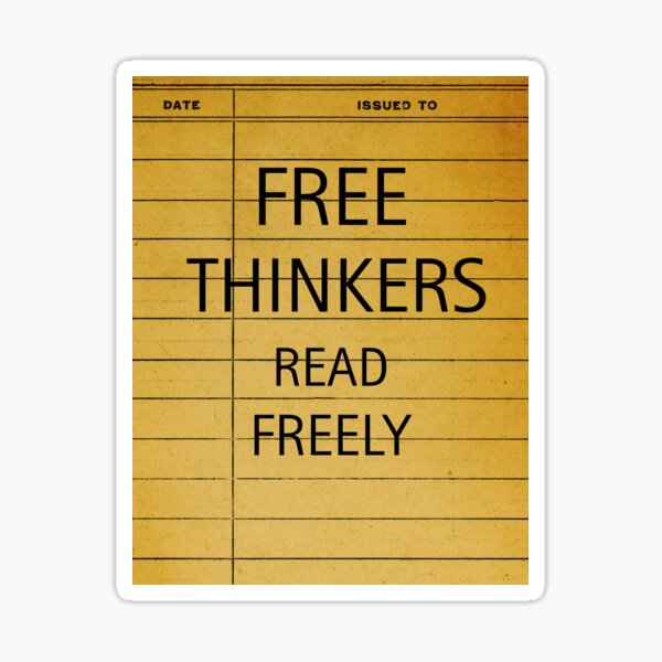 Item preview, FREE THINKERS READ FREELY designed and sold by WEST OF FORT WORTH by Artistandybrown.
