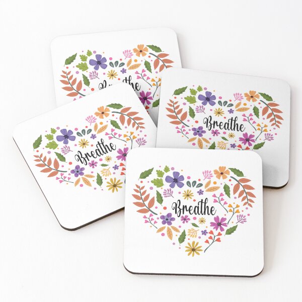 Item preview, breathe - botanical flowers and heart designed and sold by PnrArtDesign.