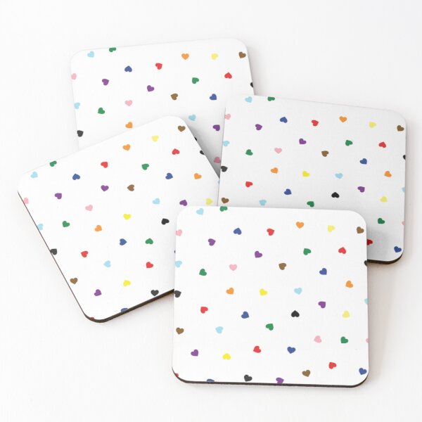 Item preview, Pride Progress Flag Rainbow Hearts Pattern designed and sold by Jubilee Dream Designs.