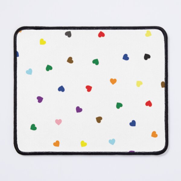 Item preview, Pride Progress Flag Rainbow Hearts Pattern designed and sold by Jubilee Dream Designs.