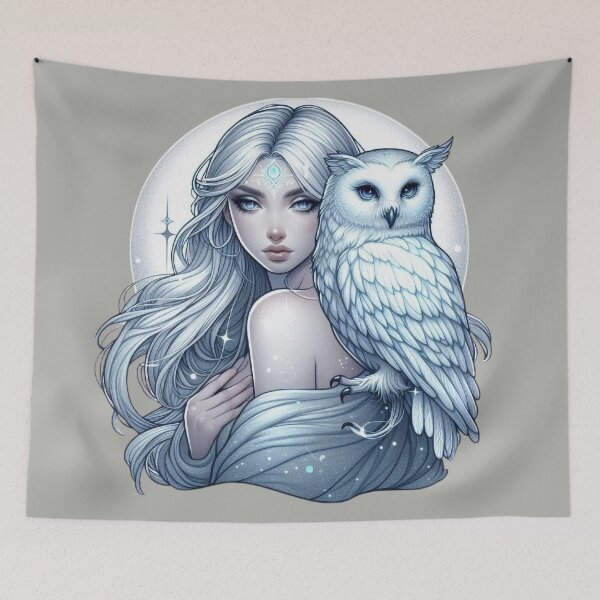 Item preview, Mystic White Owl Totem – Lunar Feminine Connection designed and sold by Roberta Calabrese.
