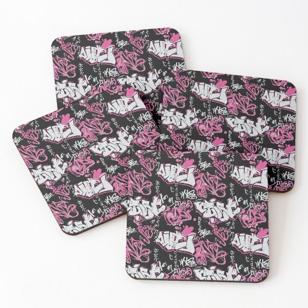 Item preview, Black Background Graffiti Artist Tags Pattern designed and sold by JohnnyVillas.