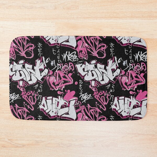 Item preview, Black Background Graffiti Artist Tags Pattern designed and sold by JohnnyVillas.