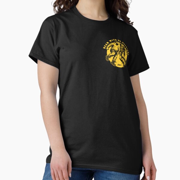 Vista previa del artículo con la obra «Osos Saltarines de la BWU 2025 - Amarillo», diseñado y vendido por Bear With Us Helsinki T-shirts.