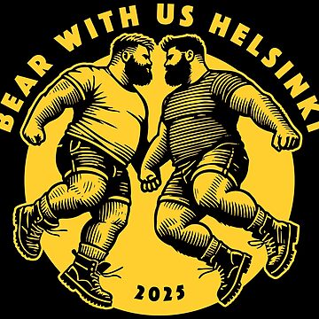 Artwork thumbnail, BWU Jumping Bears 2025 - Yellow by Bear With Us Helsinki T-shirts
