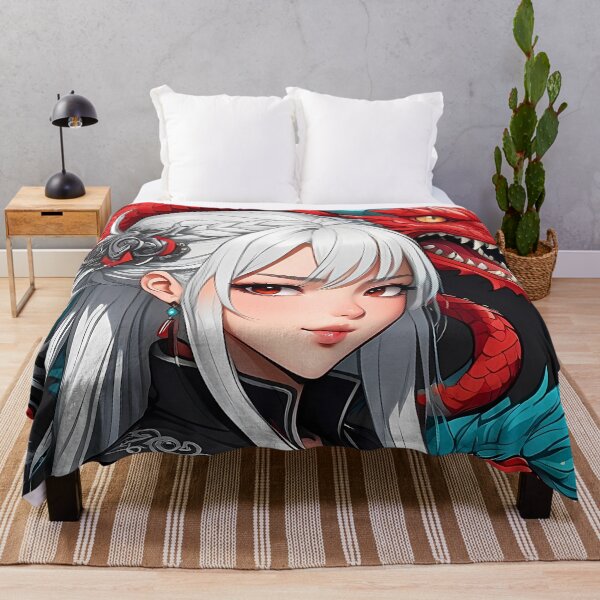 Item preview, Tattooed Anime Waifu With Fiery Dragon Guardian designed and sold by BorgSpareParts.
