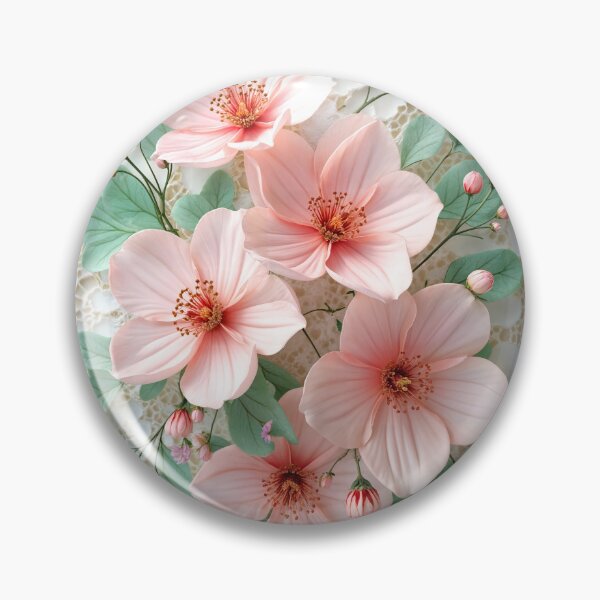 Item preview, Pink Flowers On White Bridal Lace designed and sold by Maria Dryfhout.