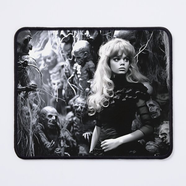 Item preview, Black and White Beautiful Blonde Woman CreepyZombies designed and sold by ArtbyJustis.