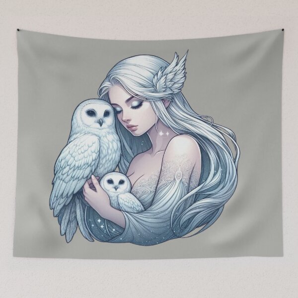 Item preview, Mystic White Owl Totem – Lunar Feminine Connection designed and sold by Roberta Calabrese.