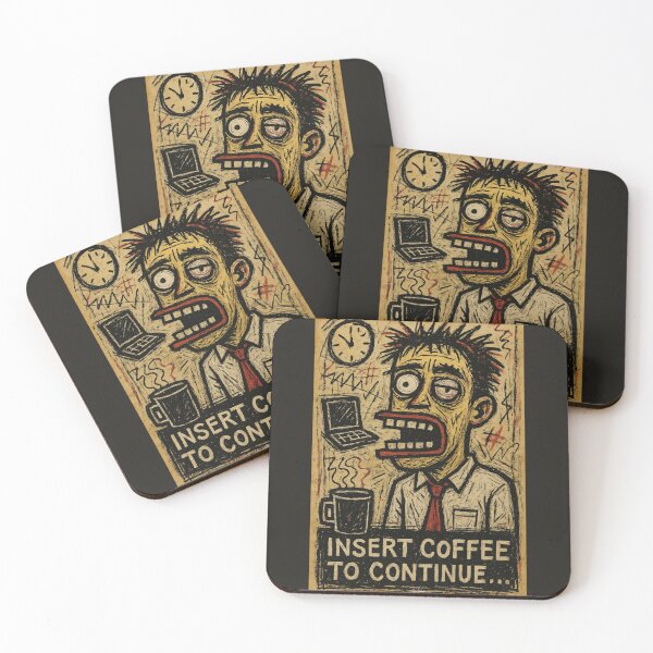 Item preview, Funny Office Coffee Zombies – Insert Coffee to Continue designed and sold by BoBiloArt.