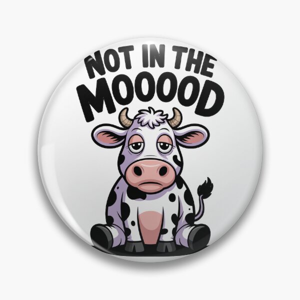 Artikelvorschau, Nicht in der Mooooood – Lustige Cartoon-Kuh entworfen und verkauft von MonkiFlipp.