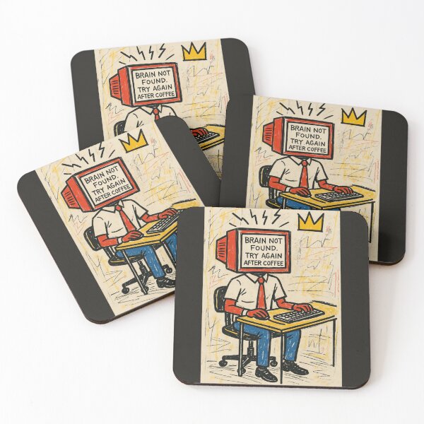 Item preview, Funny Office Coffee Zombies – Brain not found. Try again after coffee designed and sold by BoBiloArt.