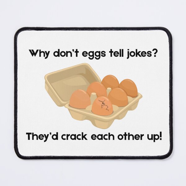 Item preview, why don't eggs tell jokes? designed and sold by PKPrintz.