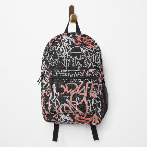 Item preview, Black Background with White and Pink Graffiti Artist Tags Pattern designed and sold by JohnnyVillas.