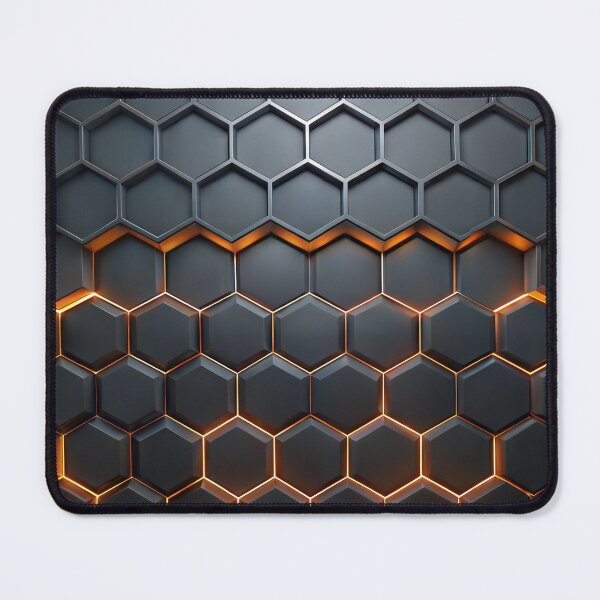 Item preview, Dark Hexagons on Golden Light, Aesthetic and Modern Geometric Design designed and sold by WelSol.