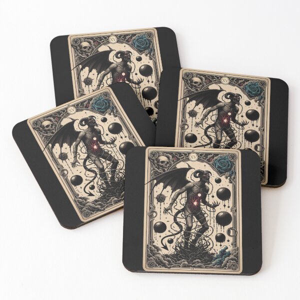 Item preview, Dark Gothic Devil Tarot Card | Occult XV Major Arcana | Vintage Demon Illustration | Witchcraft Aesthetic Art designed and sold by AnalajiaDesigns.