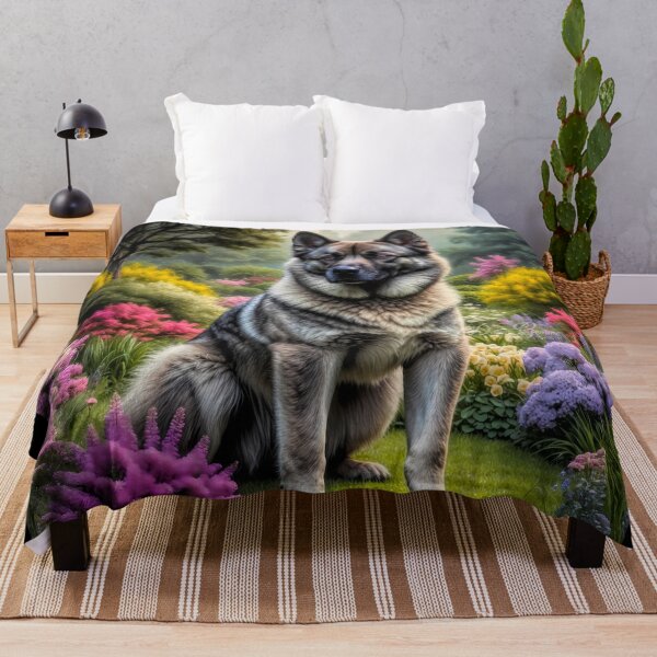 Item preview, Blake Norwegian Elkhound Dog Portrait Painting designed and sold by Heart and Soul Studio.