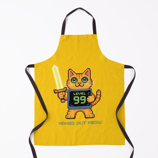 Item preview, Maxed Out Meow – Level 99 Pixel Cat Warrior designed and sold by SamartkitDesign.